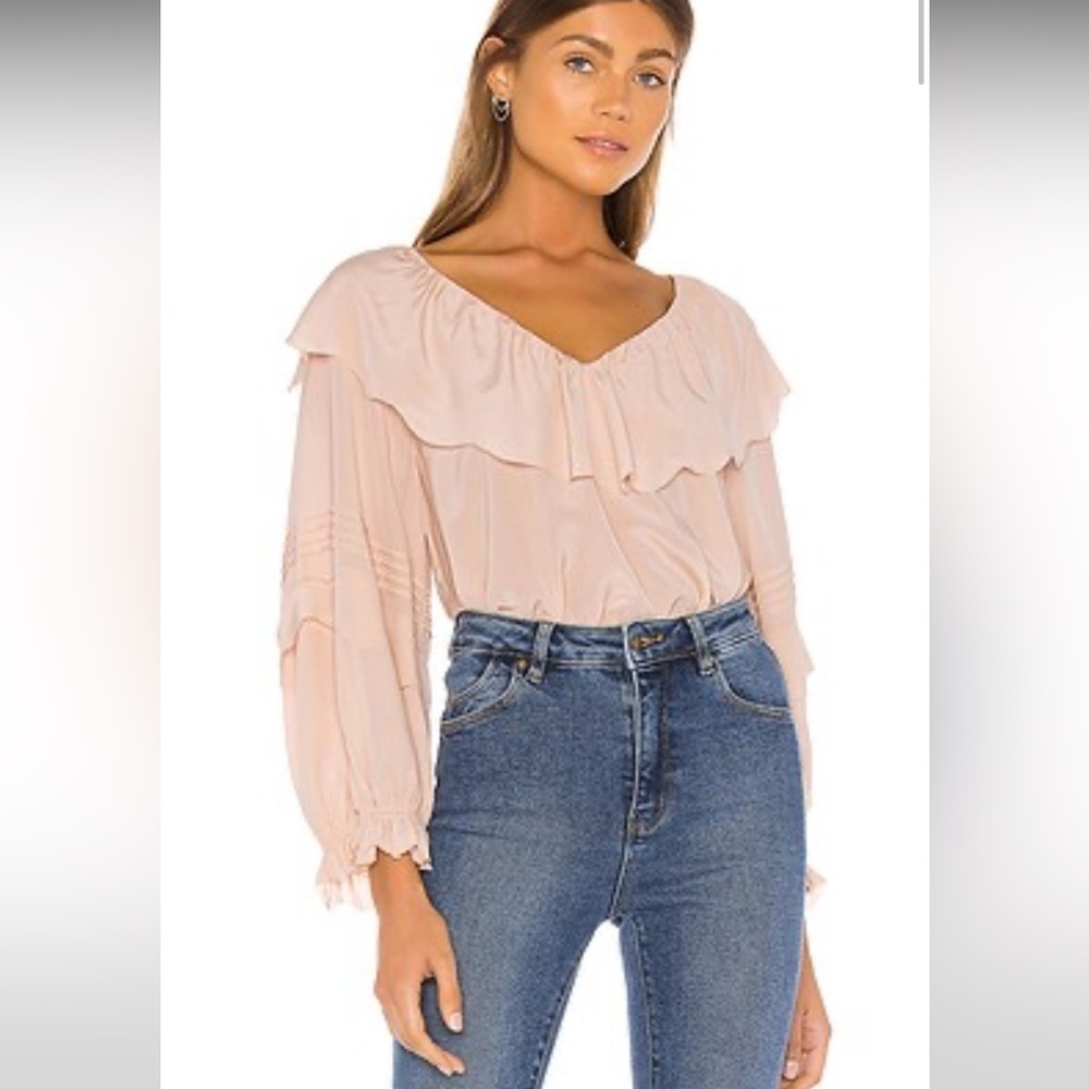 NWT, Joie Brennt Silk Blouse in Pink Sky,